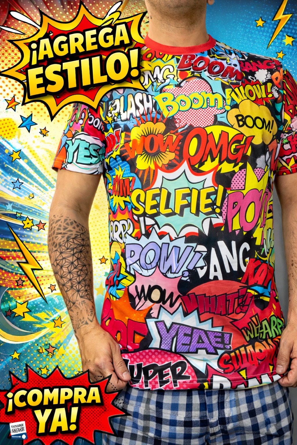 Camiseta Estilo Cómic – Diseño Explosivo y Original